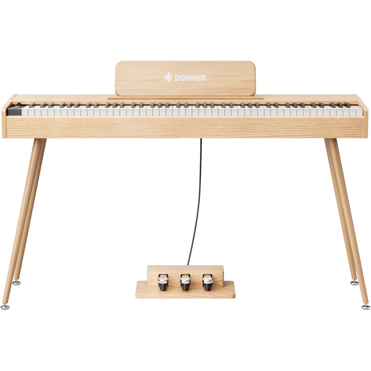 Donner DHP-200 Pro el-klaver i beige med tre pedaler