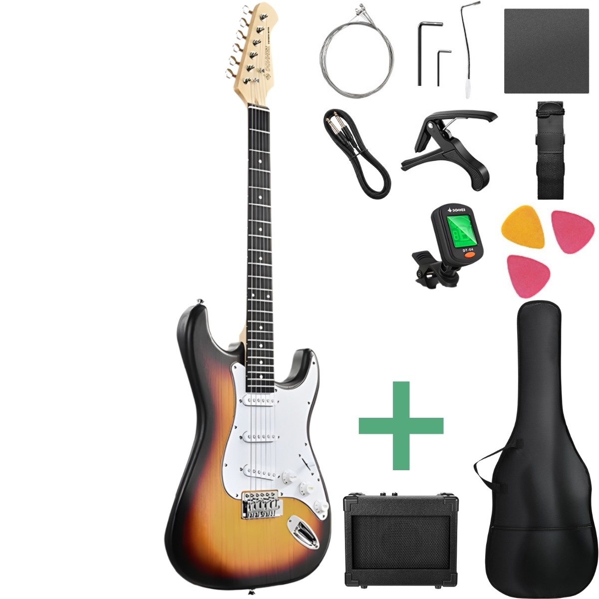 Donner DST-80 el-guitar-pakke med forstærker